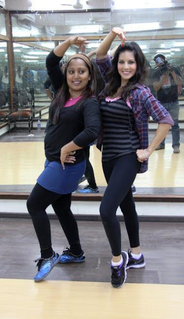 Sunny Leone's dance rehearsal with choreographer Shabina Khan