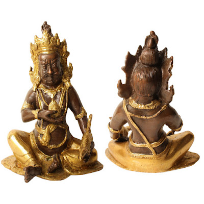 Buy Tibetan Buddhist Kubera with Jewel and Nakula (Mongoose)