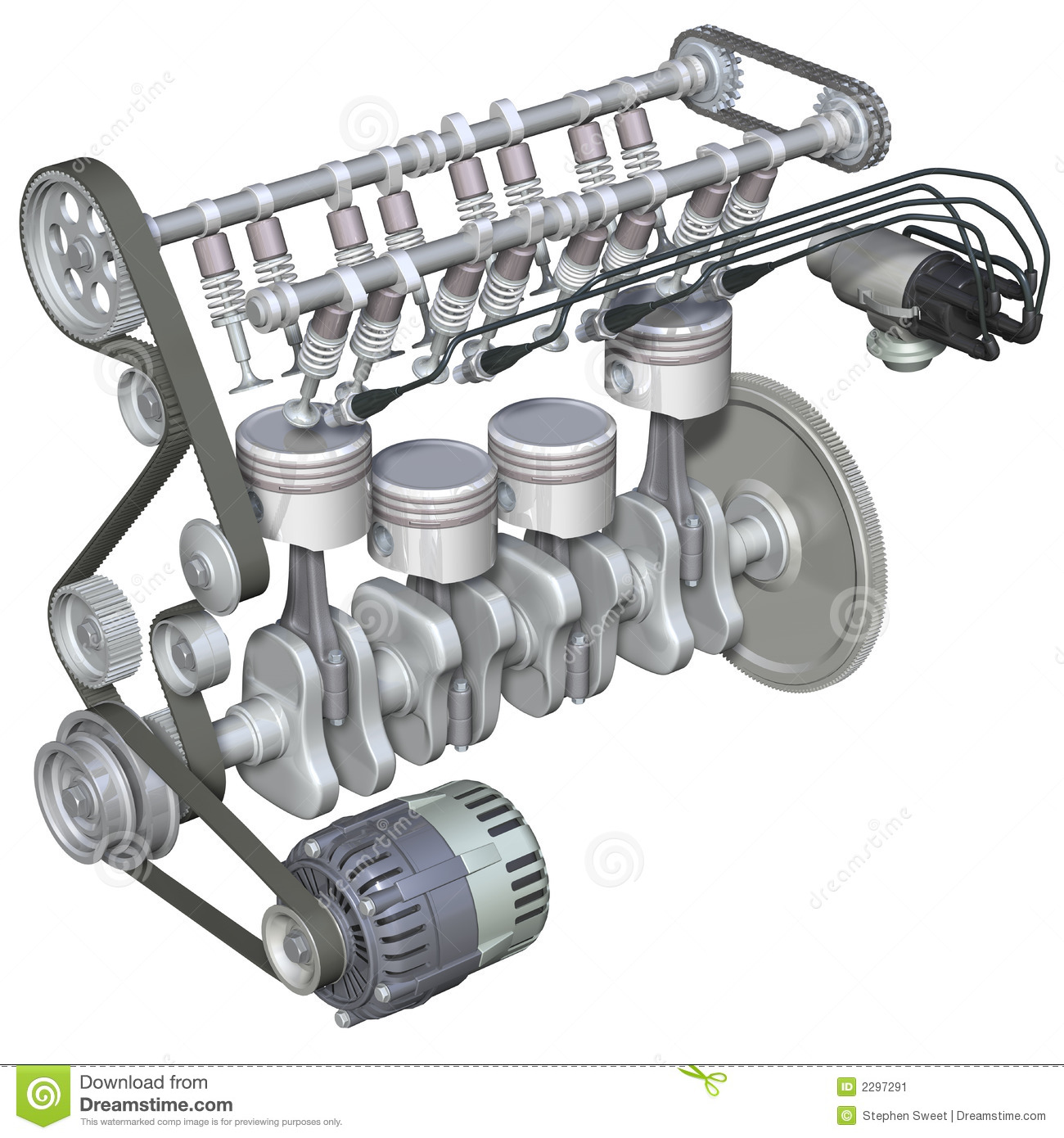 සිවුපහර පෙට්රල් එන්ජිම ( Four Stock petrol Engine )