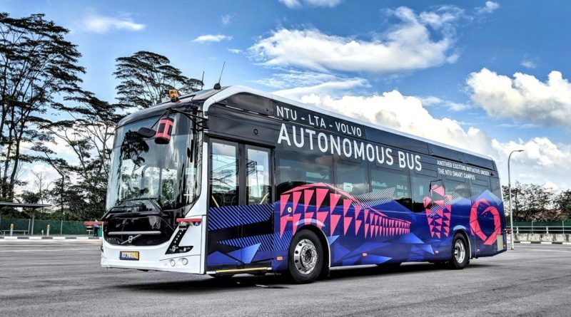 Volvo lança em Singapura primeiro ônibus elétrico autônomo 1 NTU LTA Volvo Autonomous Bus Volvo 7900 Electric