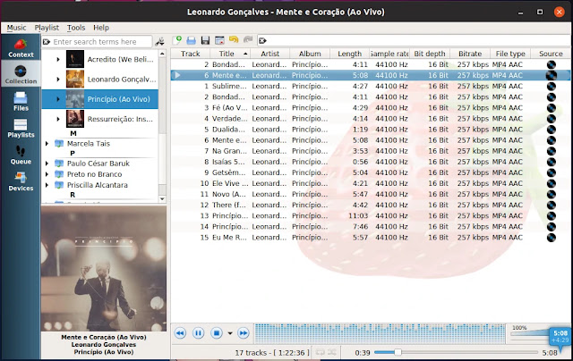 Curte o player de música Clementine? Então conheça o Strawberry 2 player-musica-song-clementine-strawberry-ubuntu-linux-fedora-appimage-snap-open-source-windows-openbsd-macos