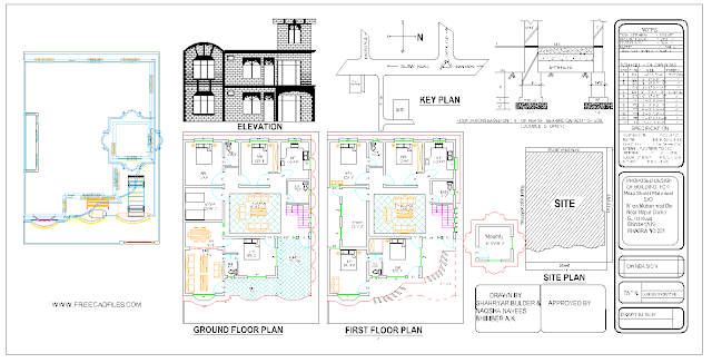 Residential House Plan DWG File