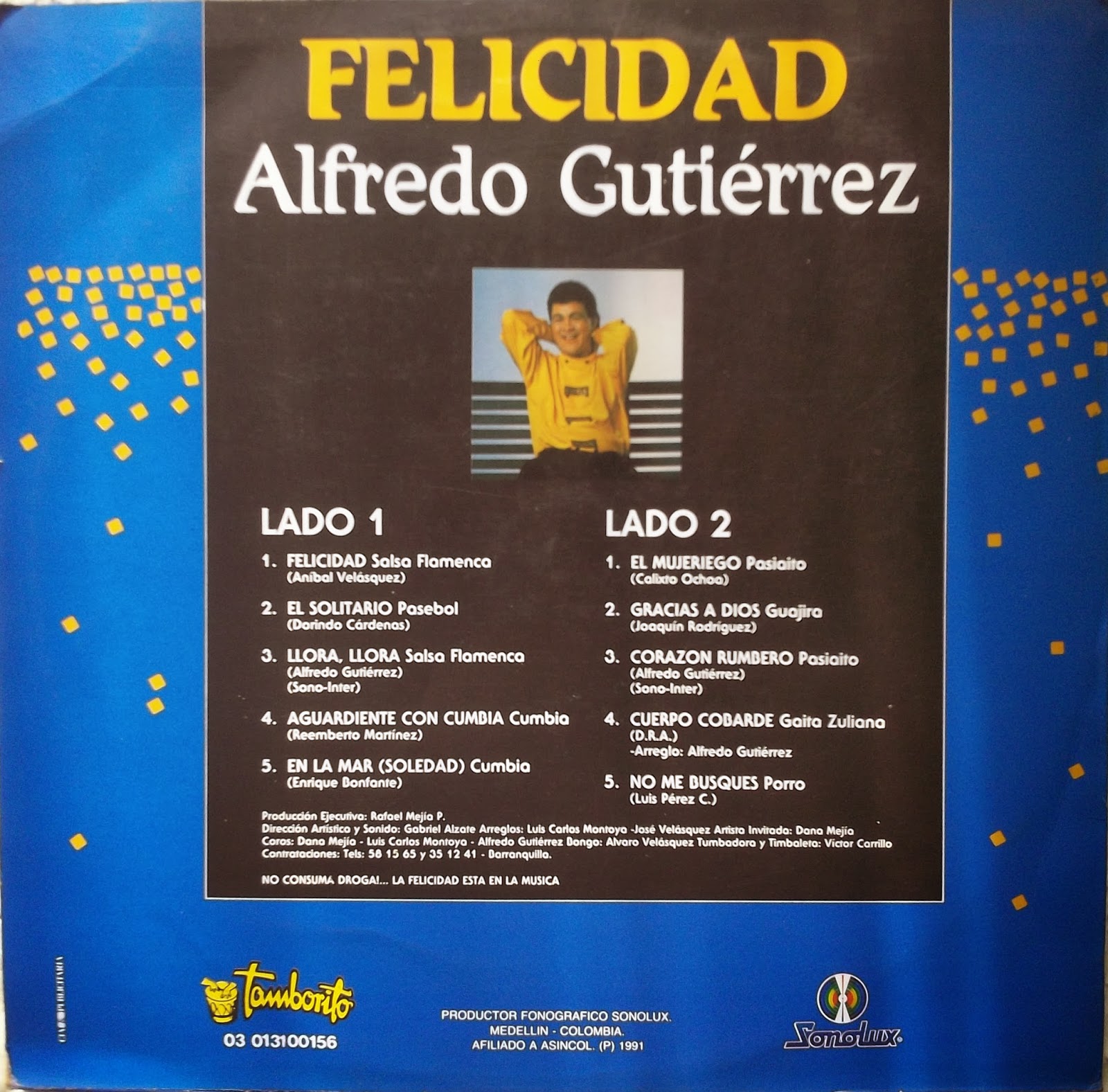 MELODIAS DE COLOMBIA ALFREDO GUTIERREZ FELICIDAD