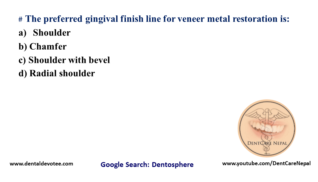 Dentosphere World of Dentistry Preferred gingival finish line for