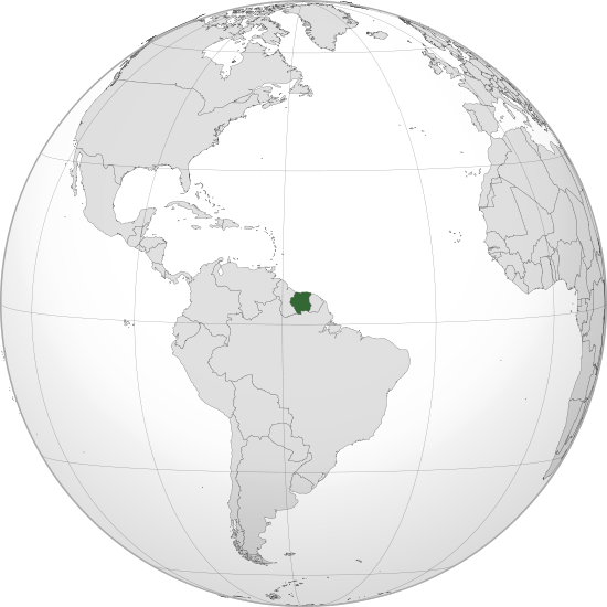 Letak negara Suriname