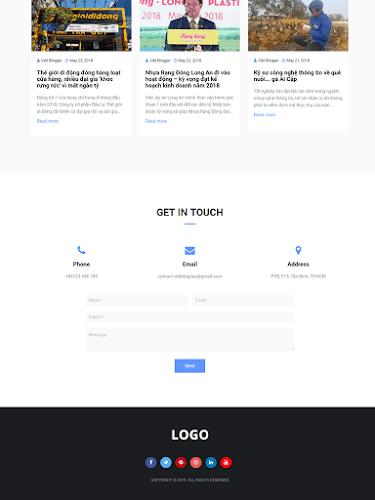 Giao diện giới thiệu dịch vụ đẹp mẫu số 1