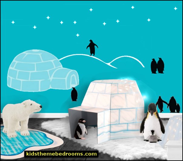 Penguin- Igloo Antarctic Winter Eskimo Animals Antarctica wall decals - igloo playhouse - polar bear plush toys - penguin plush toys Penguin- Igloo Antarctic Winter Eskimo Animals Antarctica wall decals - igloo playhouse - polar bear plush toys - penguin plush toys