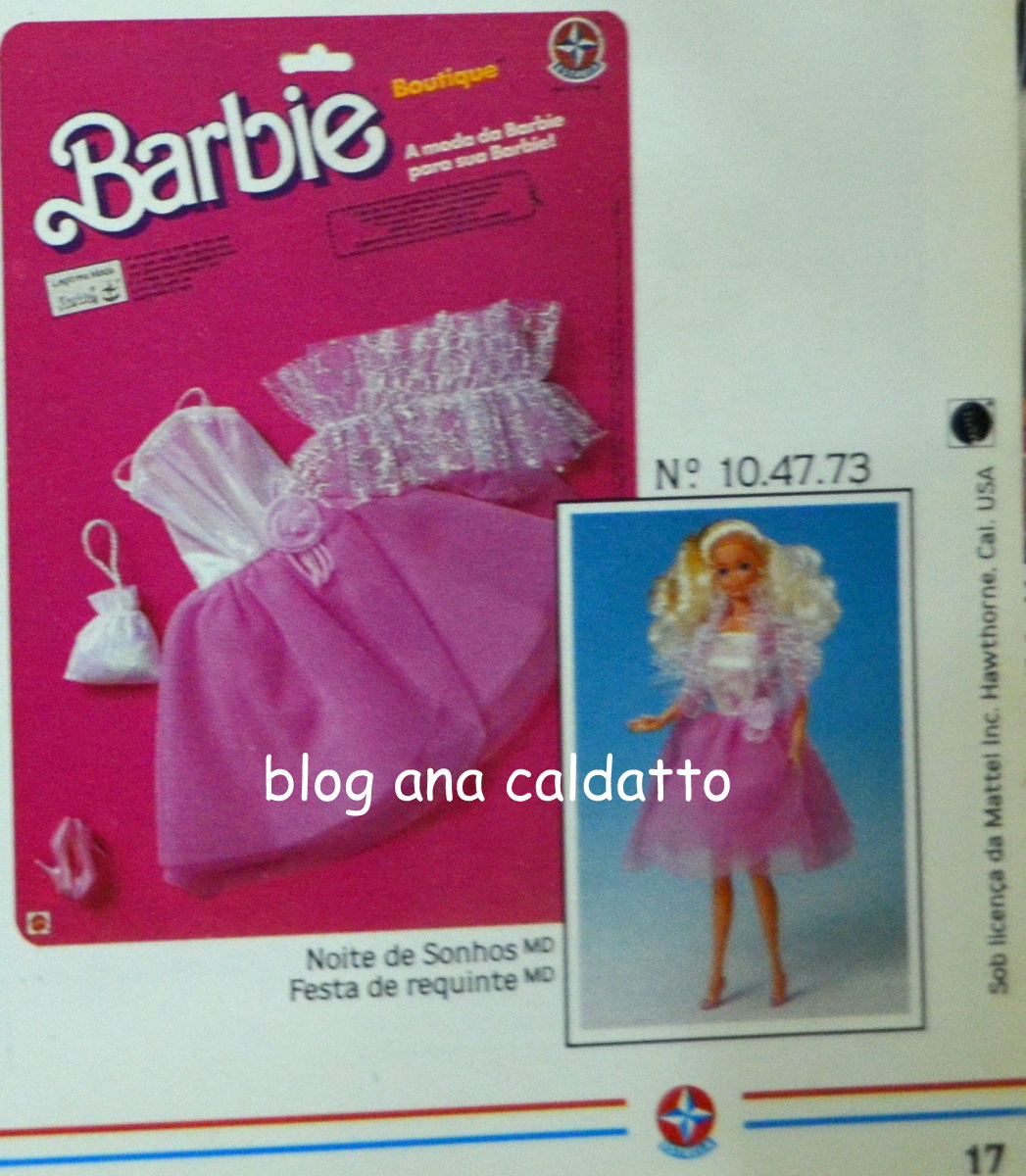 Cartela Roupas Para Barbie Mattel