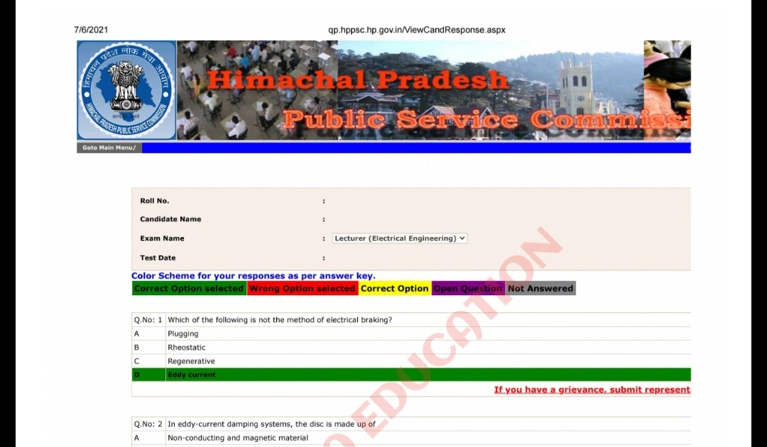 HPPSC ELECTRICAL LECTURERS PAPER