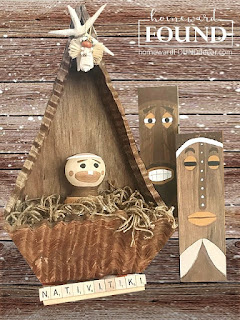 tiki bar, tikis, tiki culture, tiki hut, tropical decor, happy HULAdays, home decor, diy decor, holiday home decor, holiday, nativity