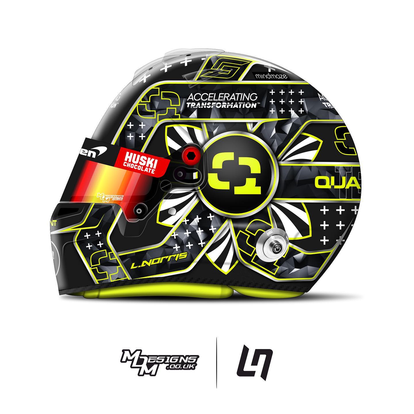 Racing Helmets Garage Bell HP77 L.Norris Bahrain 2020 by MDM Designs
