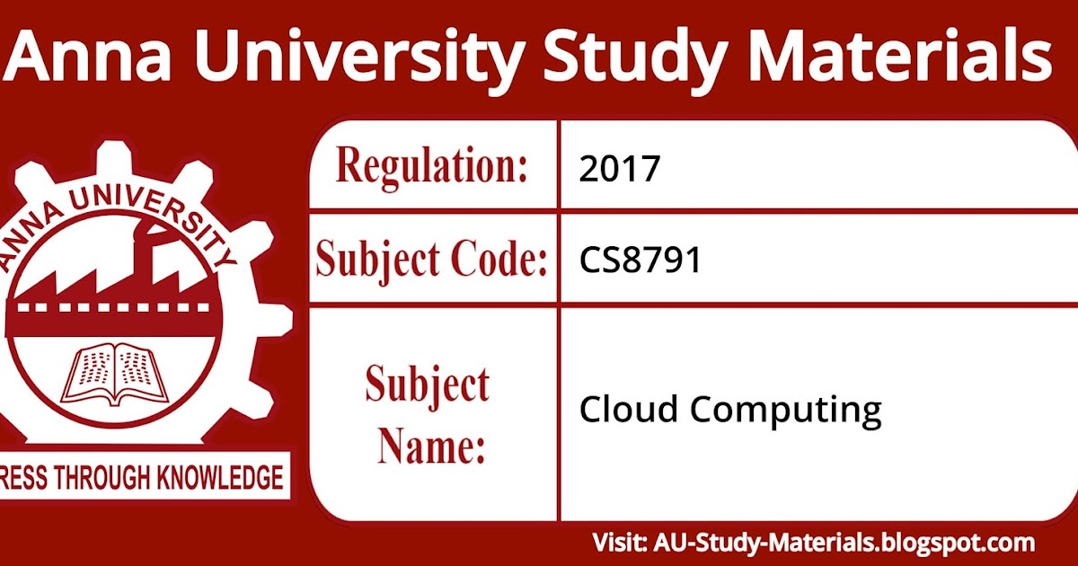 [PDF] CS8791 Cloud Computing(CC) Notes, Question Banks, Two Marks with