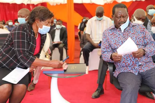 ODM leader Raila Odinga  and Kitui governor Charity Ngilu