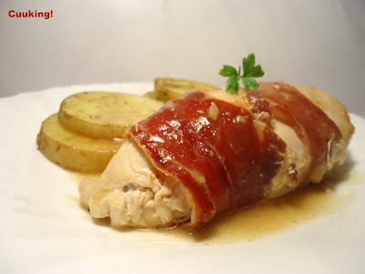  Pollo relleno con jamón 