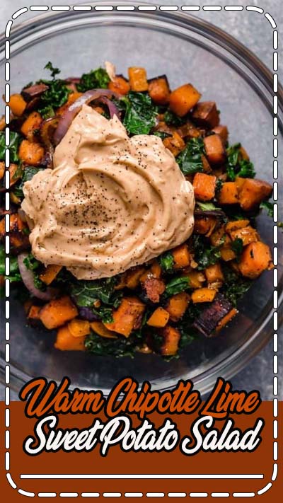 Warm Chipotle Lime Sweet Potato Salad | whole30 salad | gluten-free side dish | dairy-free potato salad | paleo side dish| healthy side dish || The Real Food Dietitians #whole30 #glutenfreerecipes #healthysides