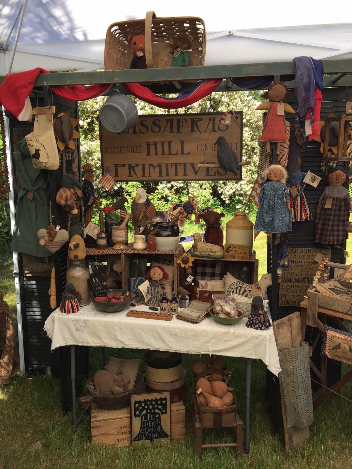 Sassafras Hill Primitives Blog Our Primitive Booth at Walker Homestead