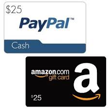 $25 Amazon Gift Code or $25 in PayPal Cash