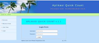 Halaman login Aplikasi Quick Count Halaman login Aplikasi Quick Count