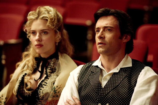 Hugh Jackman and Scarlett Johansson in The Prestige (2006)