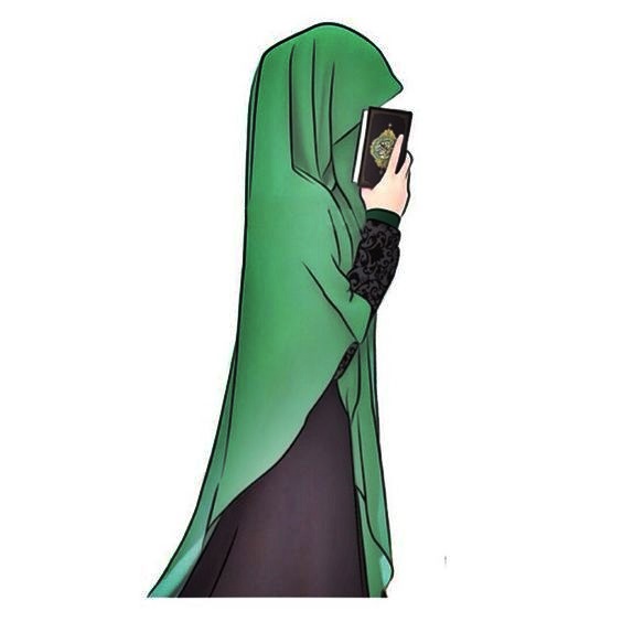 Animasi kartun muslimah cantik berhijab