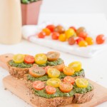Bruschetta with Vegan Pesto | danceofstoves.com Bruschetta with Vegan Pesto | danceofstoves.com