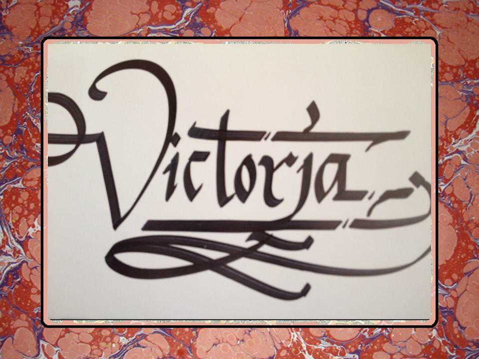 Calligraphy Art: Victoria in calligraphy