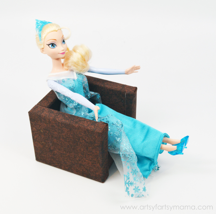 DIY Barbie Couch & Chair at artsyfartsymama.com #Barbie #BarbieFurniture