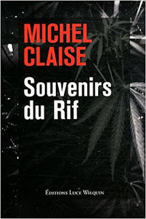 Souvenirs du Rif de Michel Claisse Feuille de canabis sur fond noir