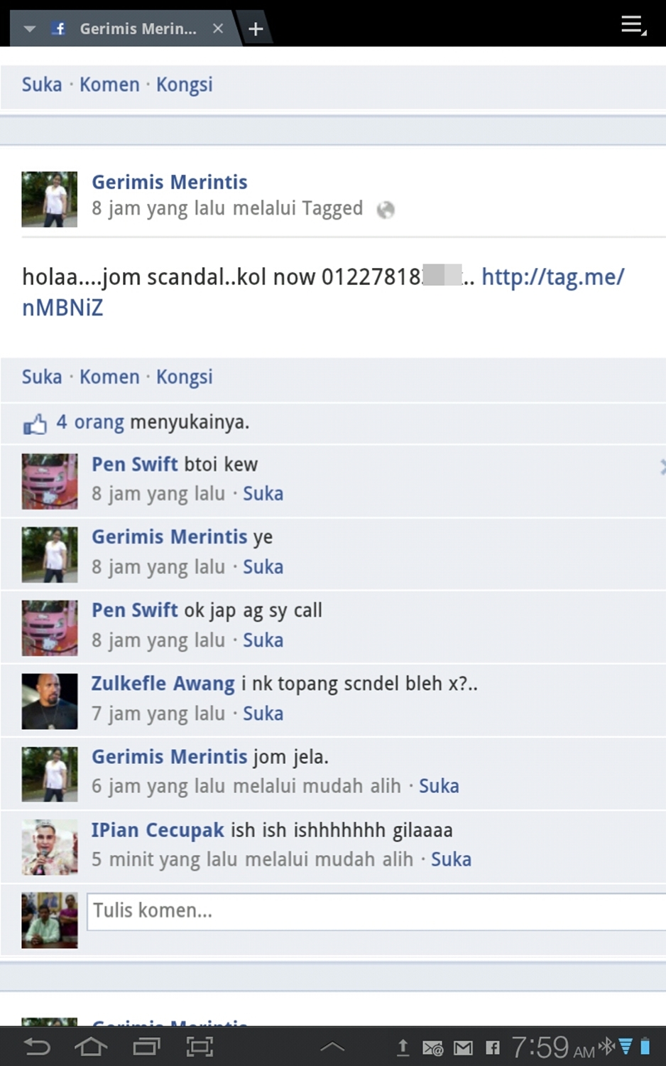 Skodeng couple projek dari atas bumbung tangki air 5