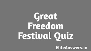 all the amazon great freedom festival quiz answers are live, now you can participate and stand a chance to win rewards. answer the questions correctly.