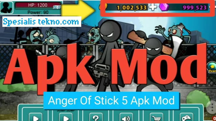 download game anger of stick 5 zombie mod apk