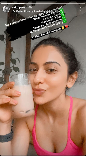 Rakul Preet Singh Driving Away The Monday Blues With Her Post Workout Picture.
