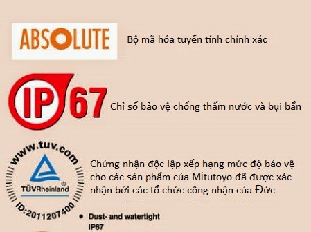 Các chứng chỉ của thước cặp đo sâu Mitutoyo Series 527
