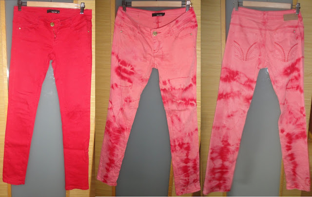 Marlene Muchata Style Design: DIY Tie dye Red Jeans
