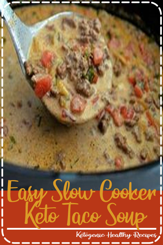 Easy Slow Cooker Keto Taco Soup - Food Elizabeth