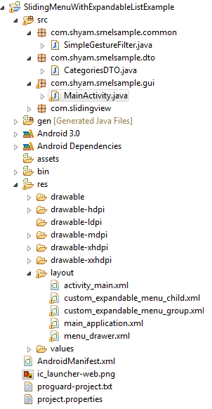 Android: Android - Sliding Menu With Expandable List