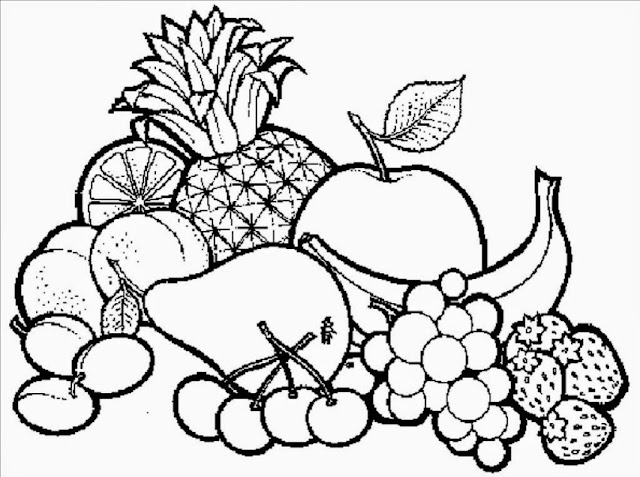 gambar mewarnai buah salak 