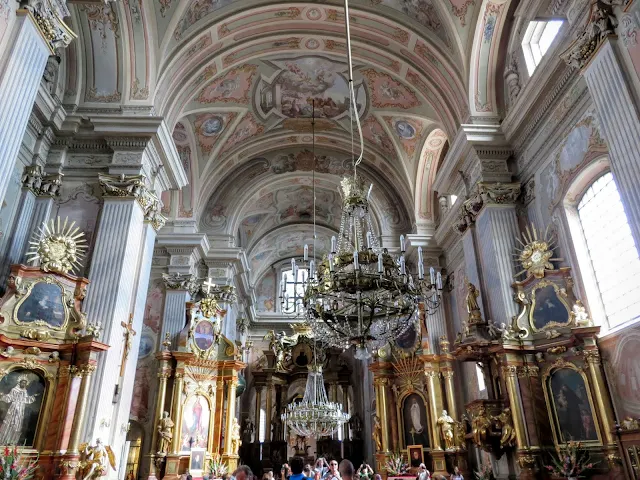 Inside St. Anne's Church in Warsaw, Poland