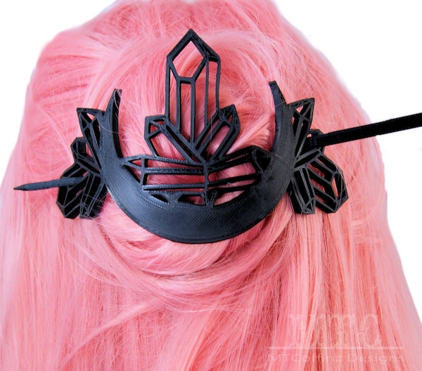 3D Printed Hair Jewelry Bun Holders by MTcoffinzUnderground / The