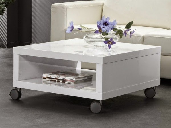 Coffee table on castors – 40 cool designs!