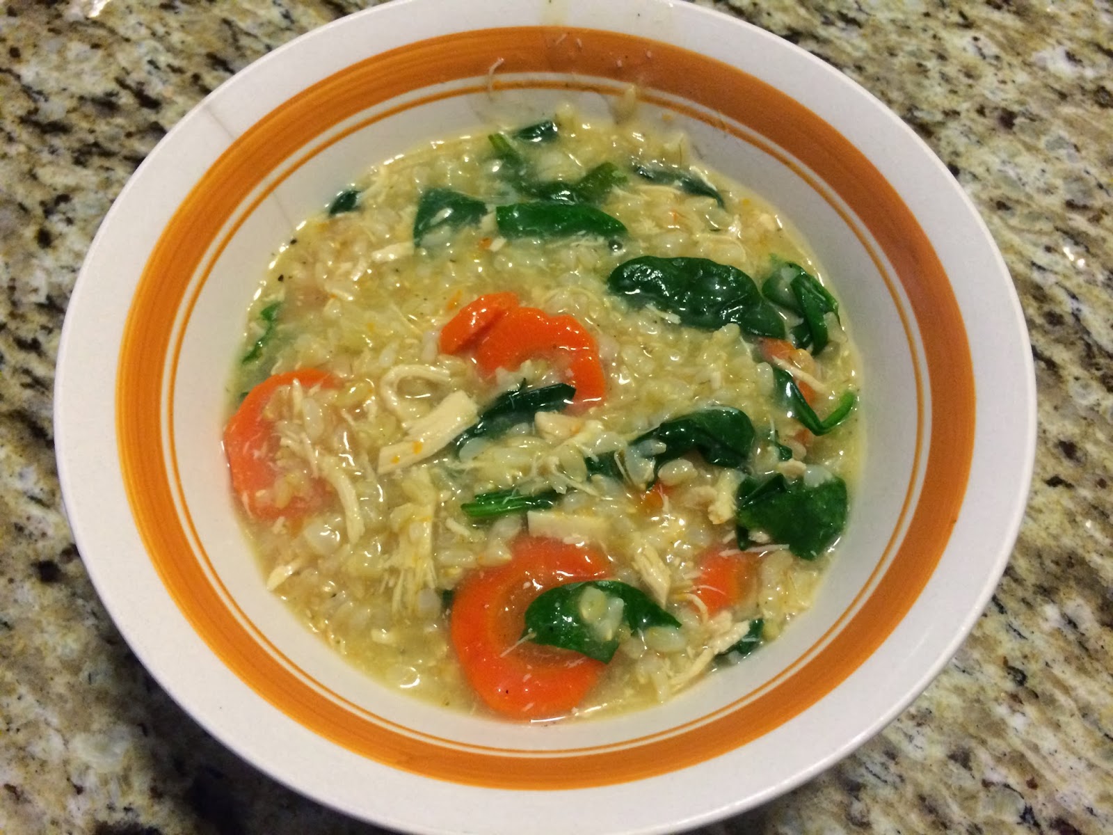 A Little Twist of Goodness Brown Rice Chicken Congee