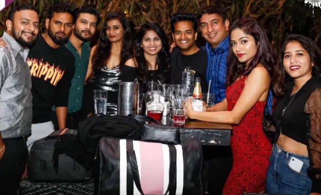 Sonali Bhadauria drinking alcohol with her husband and friends