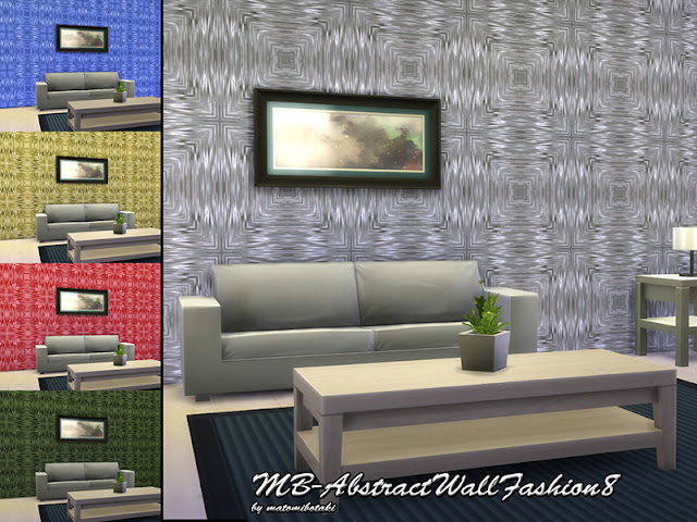 Стены с абстрактным рисунком для The Sims 4 со ссылками на скачивание