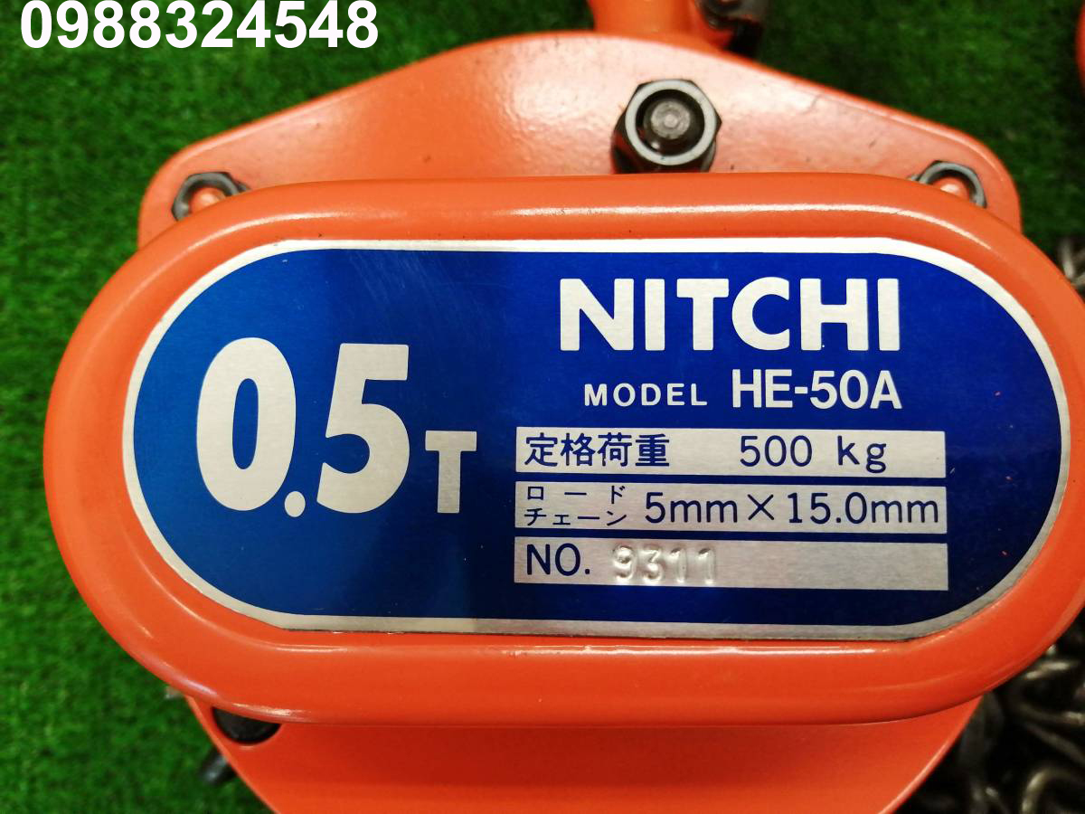 Pa lăng kéo tay Nitchi 500kg HE-50A