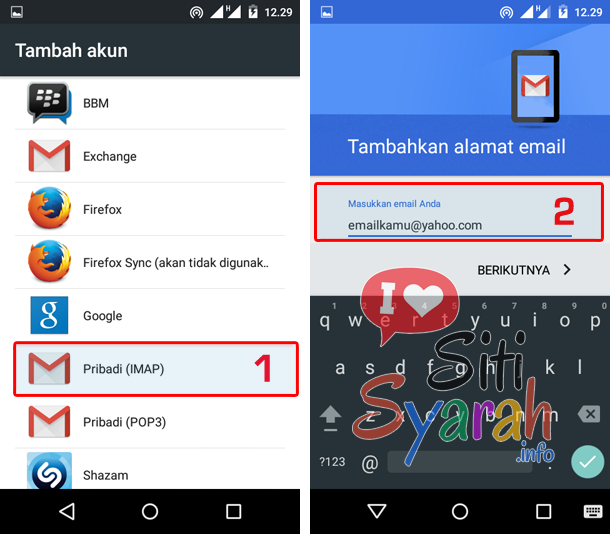 cara setting email yahoo di android