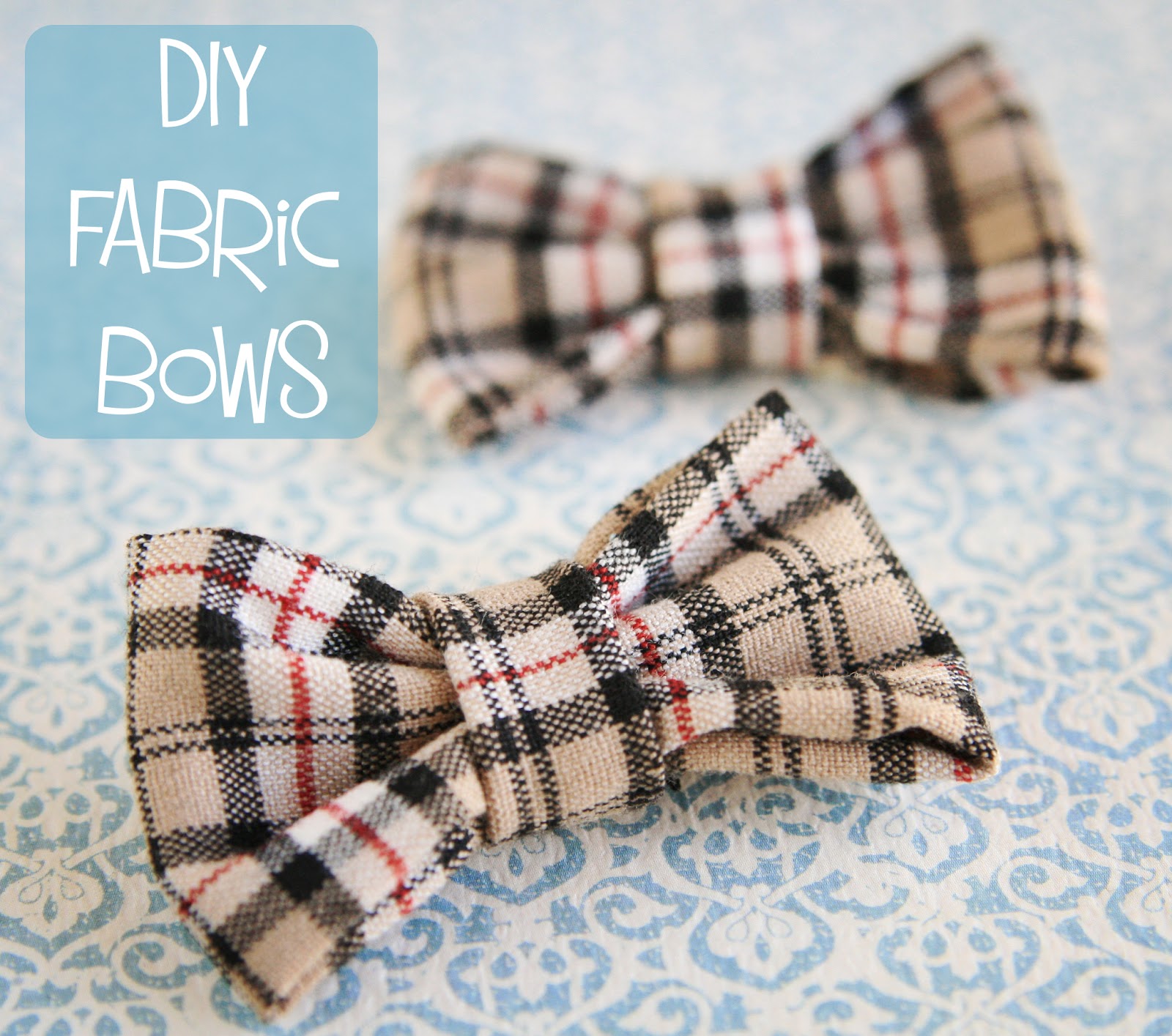 Little Gray Fox: DIY Fabric Bow Tutorial