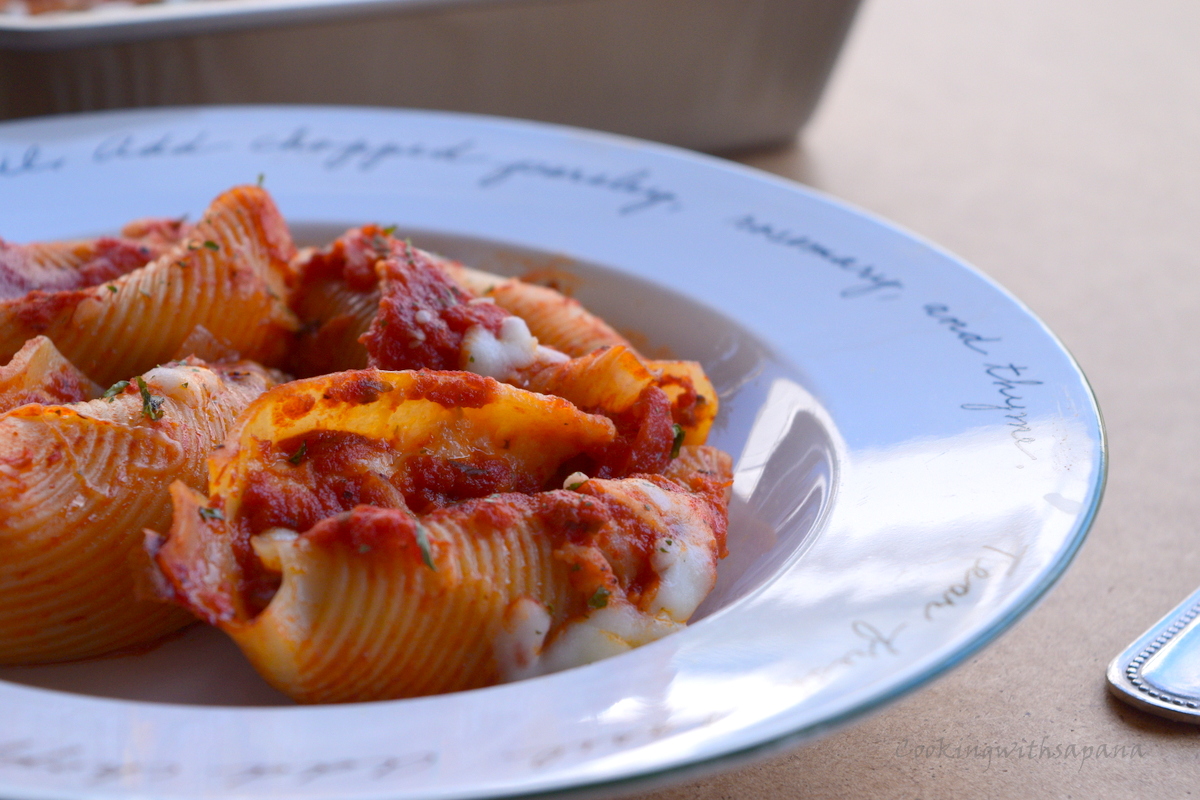Cheesy Stuffed Jumbo Pasta Shells Cooking With Sapana