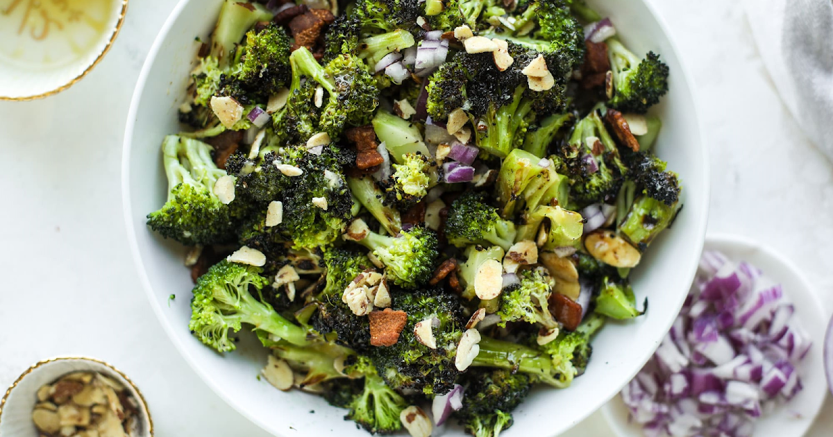 Broccoli Salad Recipe with Almond and Papitas