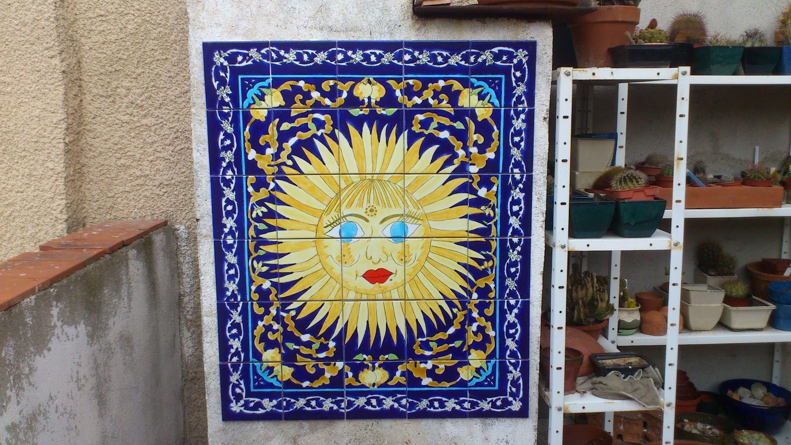 LA DRAPERIE fresque carrelage terrasse