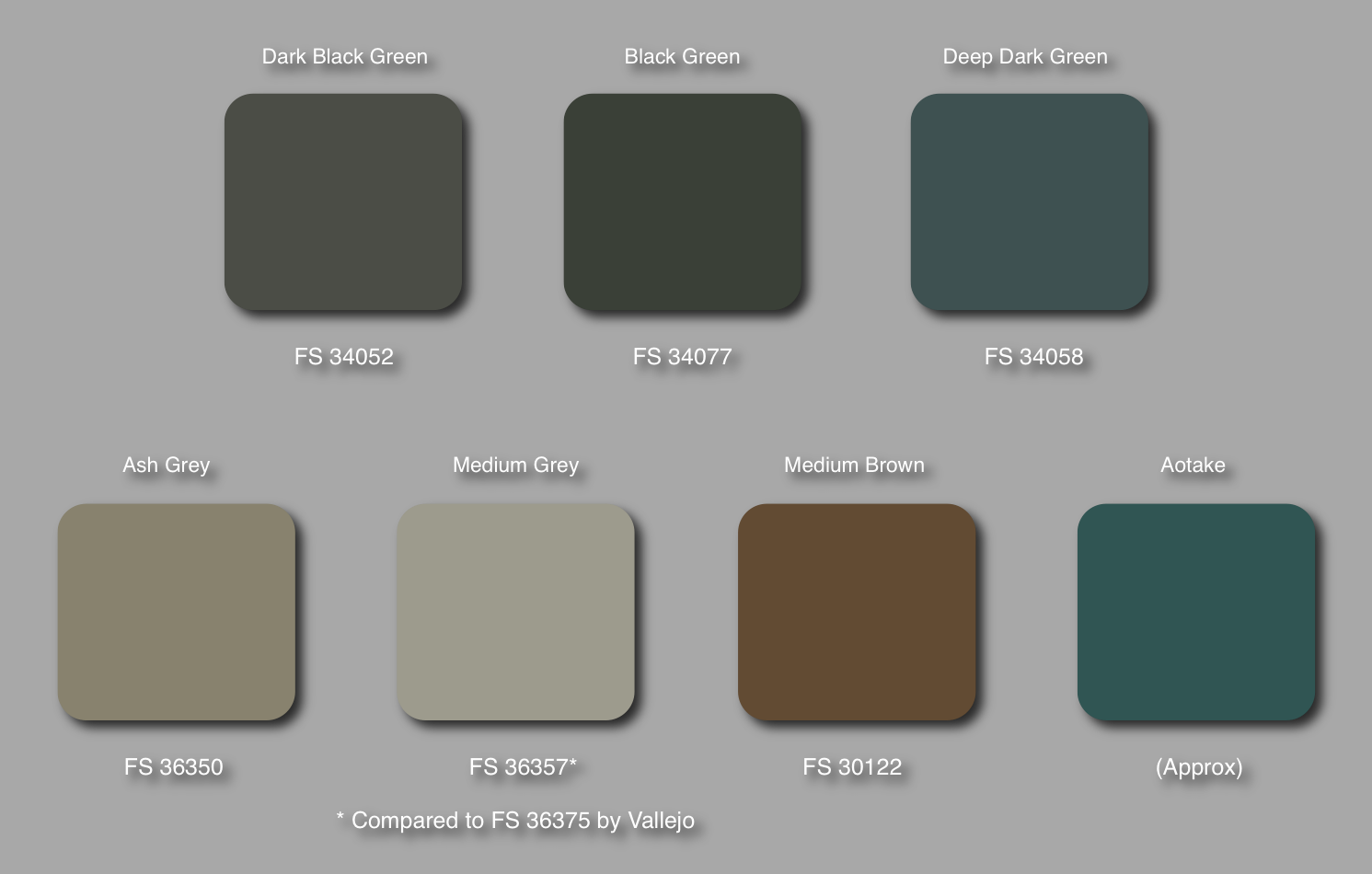 Zero Paints Color Chart